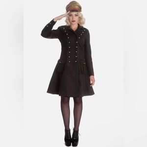 HELL BUNNY IMMA MILITARY CORSET STEAMPUNK COAT